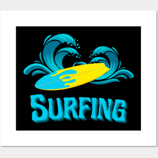 Surfing Surfer Wave Water Sprorts Posters and Art